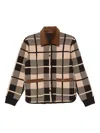 Guest In Residence Plaid Quilted Shirt Jacket In Multi