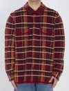 Guest In Residence Plaid Work Shirt In Animal Print