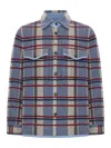 Guest In Residence Plaid Work Shirt Heather Blue Combo In Blue