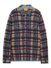 Guest In Residence Plaid Work Shirt Heather Blue Combo In Blue