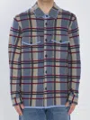 Guest In Residence Plaid Work Shirt Heather Blue Combo In Blue