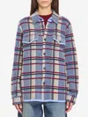 Guest In Residence Plaid Work Shirt Heather Blue Combo In Blue
