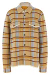 Guest In Residence Plaid Work Shirt And Blouse Yellow In Brown
