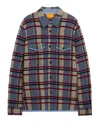 Guest In Residence Plaid Work Shirt Heather Blue Combo In Blue