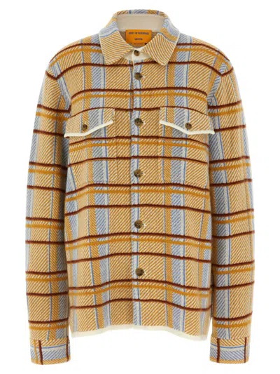 Guest In Residence Plaid Work Shirt And Blouse Yellow In Brown