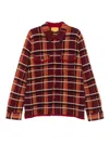 Guest In Residence Plaid Work Shirt In Red