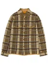 Guest In Residence Dylan Plaid Cashmere Shirt In Almond Combo In Brown