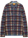 Guest In Residence Plaid Work Shirt With Structured Collar In Gold