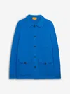 Guest In Residence Plain Knit Overshirt In Blue