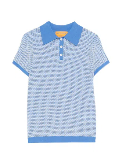 Guest In Residence Polo In Cashmere Azzurro  In Blue