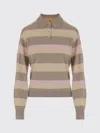 Guest In Residence Collegiate Stripe Polo With Cashmere Composition In Neutral