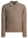 Guest In Residence Elbow-detailed Polo Shirt In Gold