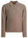 Guest In Residence Elbow-detailed Polo Shirt In Neutral