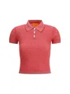 Guest In Residence Shrunken Cashmere Polo Shirt In Red