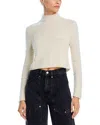 Guest In Residence Popcorn Mock Neck Sweater In Cream