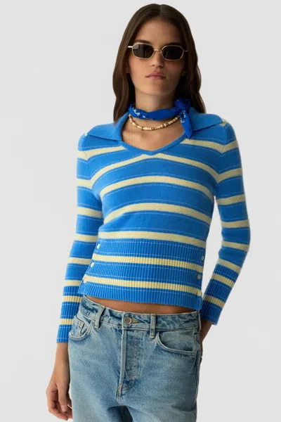 Guest In Residence Port Polo In Sail Combo In Multi