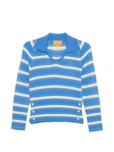 Guest In Residence Women Port Cashmere Polo Shirt In Blue