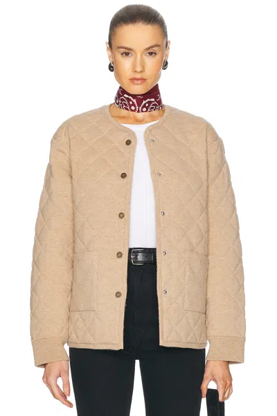 Guest In Residence Beige Quilted Liner Jacket In Dun Dune