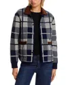 Guest In Residence Quilted Plaid Jacket In Blue