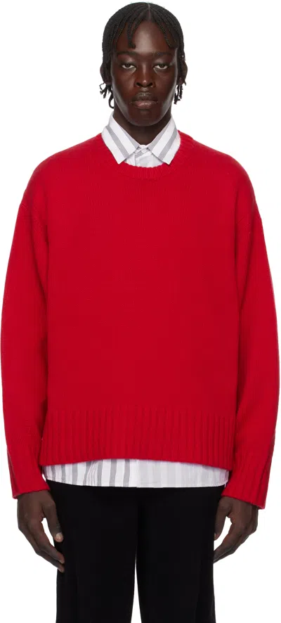 GUEST IN RESIDENCE RED COZY CREW SWEATER