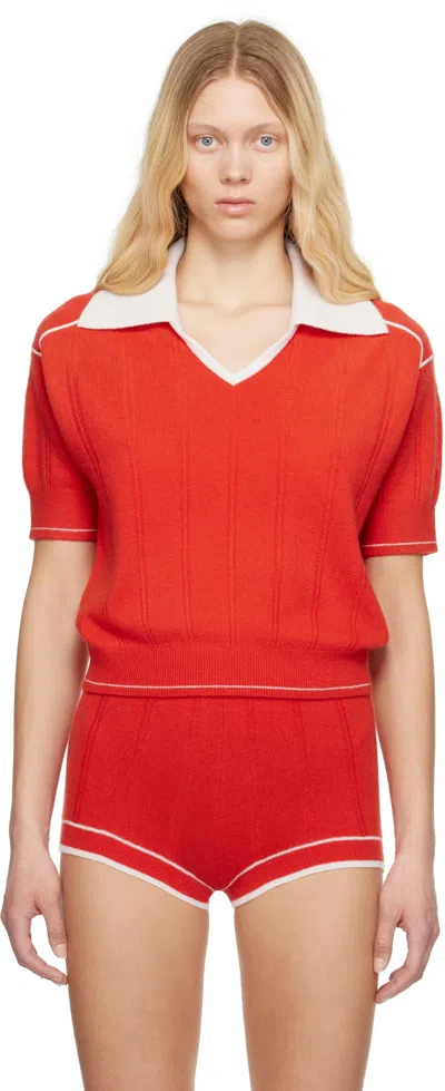 GUEST IN RESIDENCE RED PELE POLO