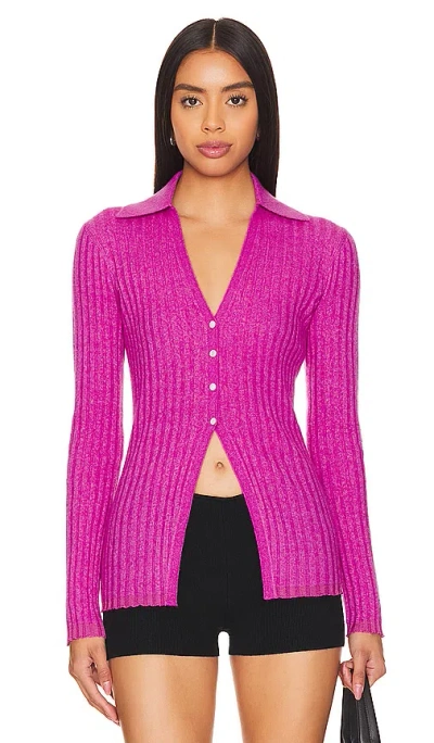 GUEST IN RESIDENCE RIB BUTTON CARDIGAN