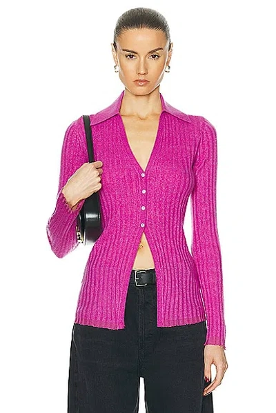 GUEST IN RESIDENCE RIB BUTTON CARDIGAN