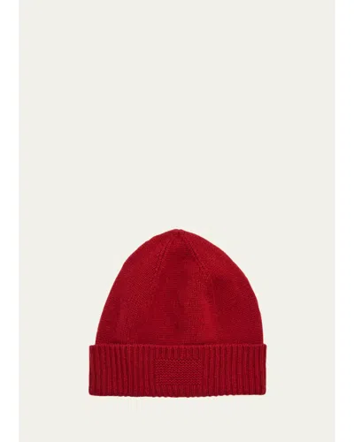 Guest In Residence Rib Cuff Cashmere Beanie In Carmine