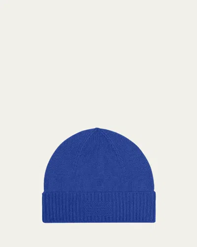 Guest In Residence Rib Cuff Cashmere Beanie In Cobalt