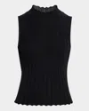 Guest In Residence Womens Black Regular-fit Mock-neck Cashmere-knit Top Xs In Black