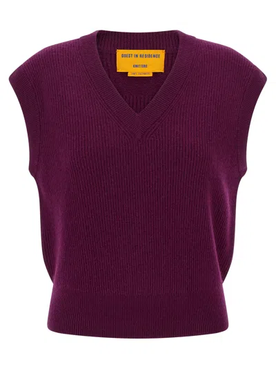 Guest In Residence 'rib' Vest In Purple