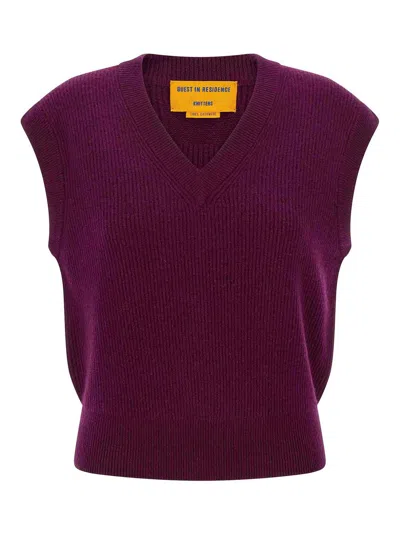 Guest In Residence Rib Vest In Purple