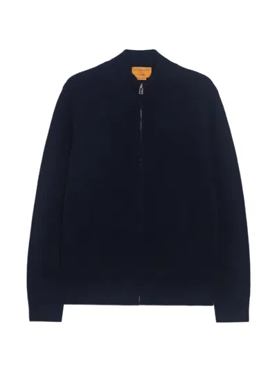 Guest In Residence Ribbed Cardigan In Blue