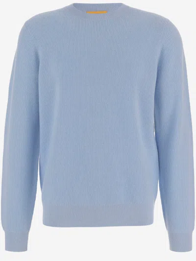 Guest In Residence Ribbed Cashmere Sweater In Blue