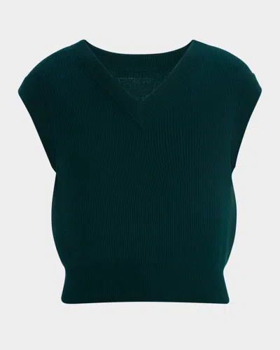 Guest In Residence Ribbed Cashmere Vest In Red