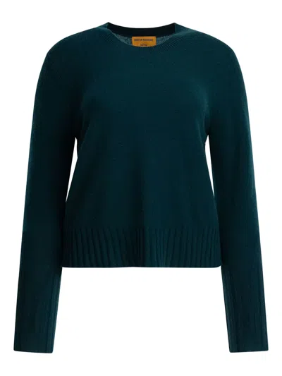 Guest In Residence Ribbed-hem Sweater In Green