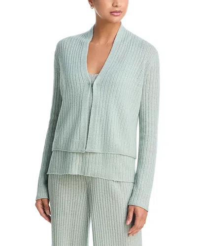 Guest In Residence Ribbed Stealth Cardigan In Multi