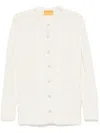 Guest In Residence Rossella Cable Cashmere-blend Cardigan In Neutrals