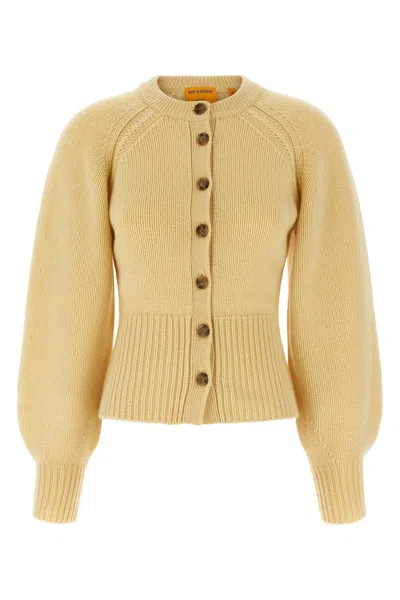 Guest In Residence Cardigan "sculpted" In Yellow