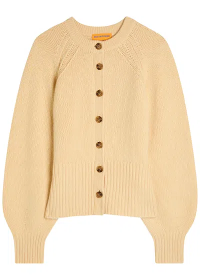 Guest In Residence Sculpted Cashmere Cardigan In Brown