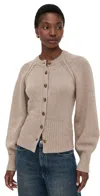 Guest In Residence Sculpted Cashmere Cardigan Taupe In Brown