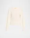 Guest In Residence Sculpted Crewneck Cashmere Sweater In White