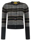 Guest In Residence Shadow Plaid Cardigan In Multi