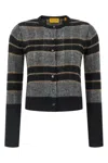 Guest In Residence Shadow Plaid Cardigan In Gray