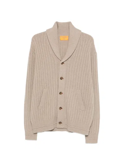 Guest In Residence Shawl-collar Ribbed Cardigan In Neutral