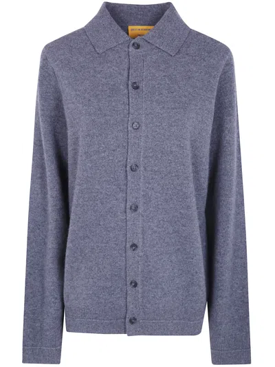 Guest In Residence Shirt Felted Plaza Shirt In Blue