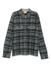 Guest In Residence Plaid Cashmere Work Shirt Black Combo In Green