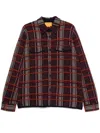 Guest In Residence Checked Cashmere Shirt In Plum Combo