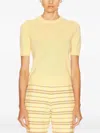 Guest In Residence Cashmere Short-sleeve Sweater In Yellow