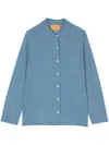Guest In Residence Showtime Cashmere Buttoned Shirt In Blue